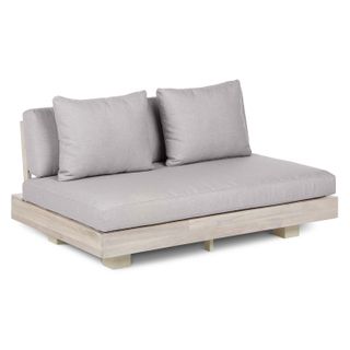 Lubek 50" Outdoor Low Loveseat - Beach Sand