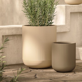 Reya Large Indoor/Outdoor Planter - Limestone Cream