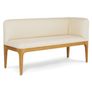 Rosin 56.75" Right Corner Banquette - Natural Oak and Sand Ivory