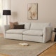 Leigh Silver Ivory 92" Modular Sofa - Gallery View 2 of 10.