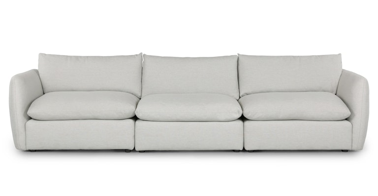 Leigh Silver Ivory 132" Modular Sofa - Primary View 1 of 9 (Open Fullscreen View).