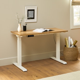 Haptic 47.5" Height Adjustable Desk - Oak