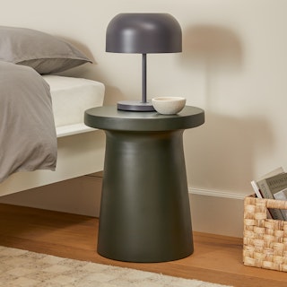 Cabeo Tall Concrete Side Table - Dark Olive