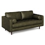 Sven 72" Tufted Leather Loveseat - Charme Green