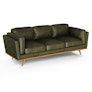 Timber 90" Leather Sofa - Charme Green