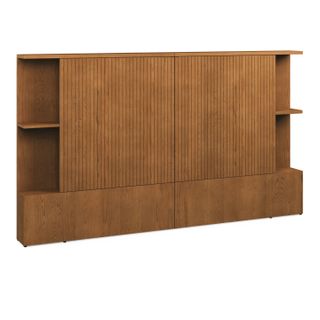 Kouva Queen Storage Headboard - Smoked Oak