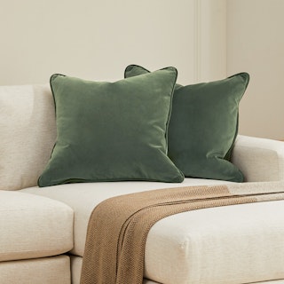 Lucca Plush Pacific Green Pillow Set