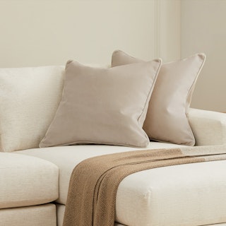 Lucca Velvet Pillow Set - Plush Pacific Taupe