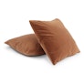 Lucca Velvet Pillow Set - Plush Pacific Rust