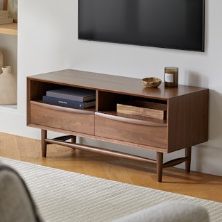 Lenia 42" Low Media Unit - Walnut