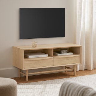 Lenia 42" Low Media Unit - White Oak