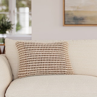 Ren Small Pillow - Brown Weave