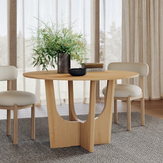 Tovi Oak Round Dining Table