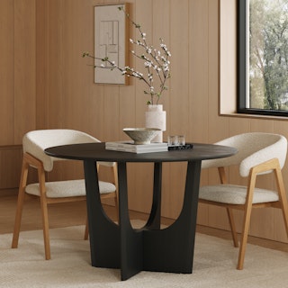 Tovi Black Round Dining Table