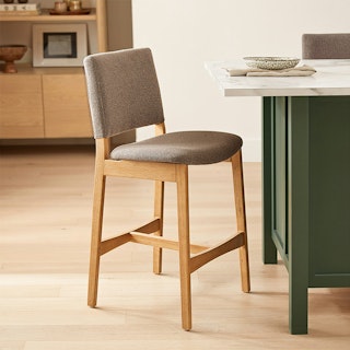 Nosh Counter Stool - Oak and Ratine Brown