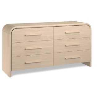 Faydra 6-Drawer Double Dresser - Natural Ash