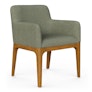 Rosin Dining Armchair - Smoked Oak and Welsh Green