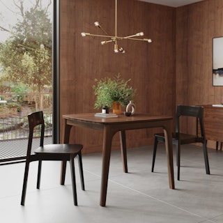 Plumas Walnut Dining Table for 4, Extendable