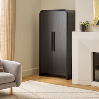 Faydra 35.5" Enclosed Bookcase - Black