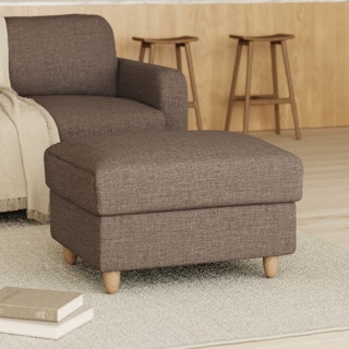 Vati 33" Storage Ottoman - Buckler Brown