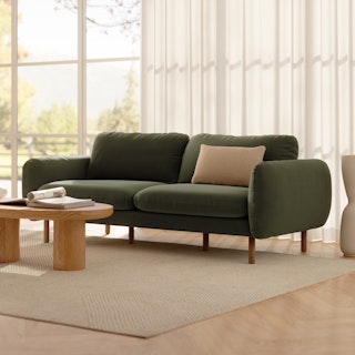 Sanders 85.5" Velvet Sofa - Plush Pacific Green