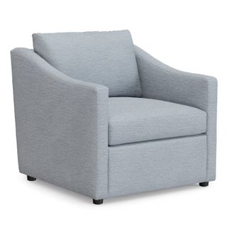 Landry 32.25" Lounge Chair - Silver Light Blue