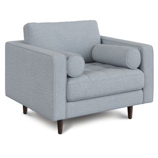 Sven 42" Tufted Lounge Chair - Silver Light Blue