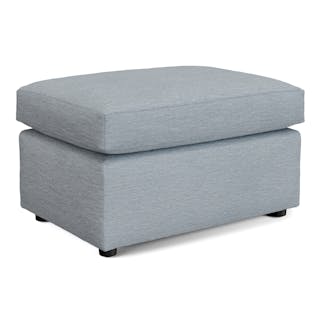 Landry 28" Ottoman - Silver Light Blue