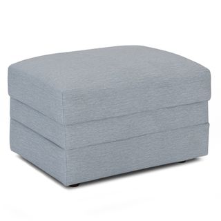 Riley 28" Ottoman - Silver Light Blue
