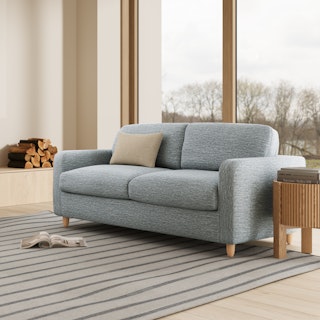 Vati 80" Sofa - Silver Light Blue