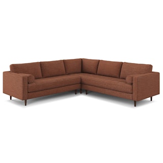 Sven 107" Tufted Corner Sectional - Napa Rust