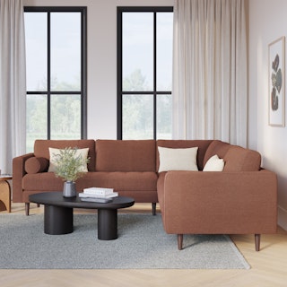 Sven 107" Tufted Corner Sectional - Ratine Oxide