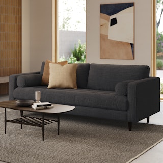 Sven 88" Tufted Sofa - Napa Charcoal