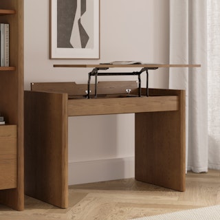 Torme 44" Height Adjustable Desk - Smoked Oak