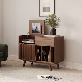 Jokuna 48" Vinyl Media Unit - Walnut