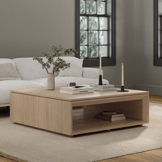 Suri 44" Square Coffee Table - White Oak