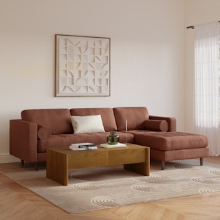 Sven 100" Tufted Right Sectional - Ratine Oxide