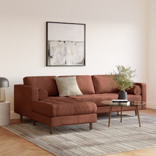 Sven 100" Tufted Left Sectional - Ratine Oxide