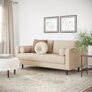 Sven 72" Tufted Loveseat - Ratine Buff