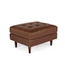 Sven 30" Leather Ottoman - Taos Brown