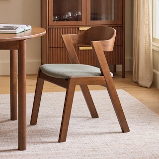 Meja Dining Chair - Walnut and Algonquin Green