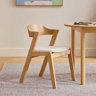 Meja Dining Chair - Oak and Bristol Ivory