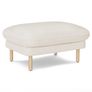 Sanders 35.5" Ottoman - Ivory Wool Bouclé
