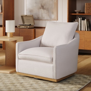 Mantle 34" Swivel Lounge Chair - Napa White