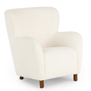 Archie 31.5" Lounge Chair - Short Shearling White