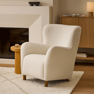 Archie 31.5" Lounge Chair - Bijou Cream Bouclé