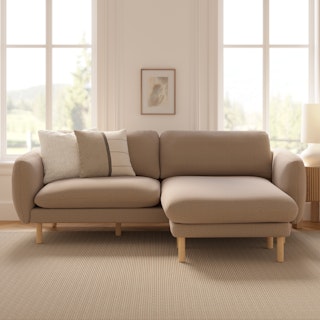 Sanders 85.5" Reversible Sectional - Sandstone Wool Bouclé