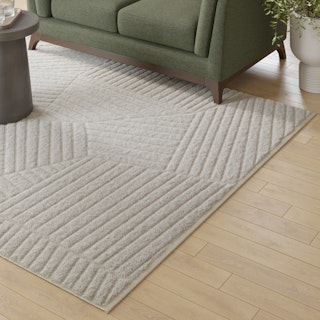 Tetra 5 x 8 Washable Rug - Gray 