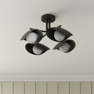 Coy Flushmount Ceiling Light - Black