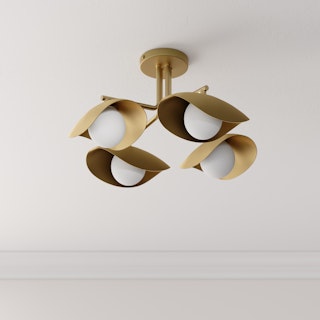Coy Flushmount Ceiling Light - Brass